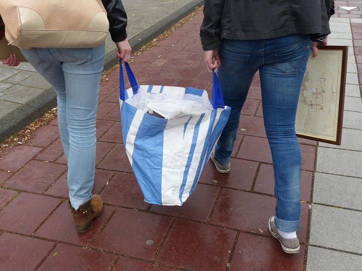 Volle boodschappentas